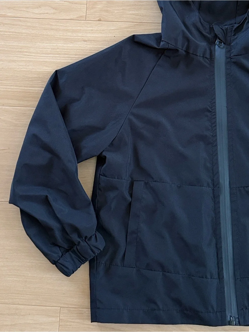 BOYS SIZE 7 LIGHTWEIGHT WATER RESISTANT HOODED JACKET POCKETS FULL ZIP